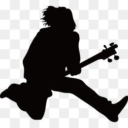260x260 Fiery Guitar Cool Background, Play The Guitar, Silhouette Figures