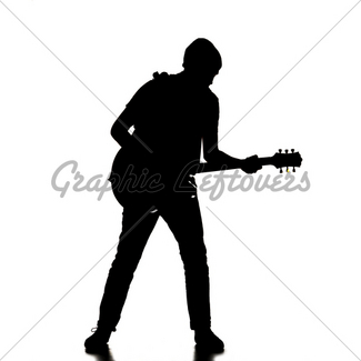 325x325 Guitar Silhouette Gl Stock Images