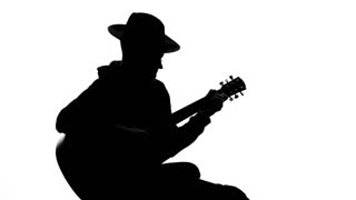 320x180 Musician Silhouette Singing And Playing Guitar
