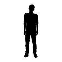 200x200 Shape Shapes Silhouette Silhouettes Cutout Cut Out Man Men Guy
