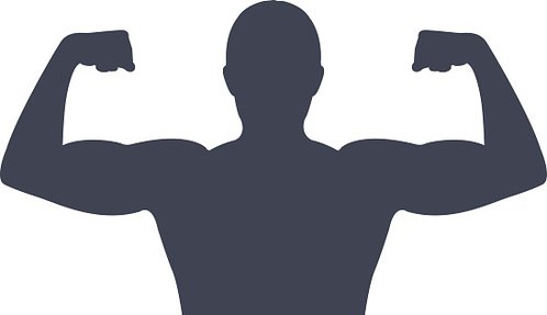 498x287 Gym Man Silhouette Premium Clipart