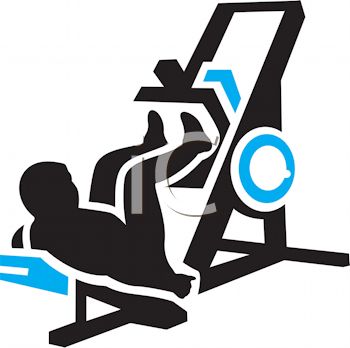 350x348 Silhouette Of A Man Doing Leg Presses