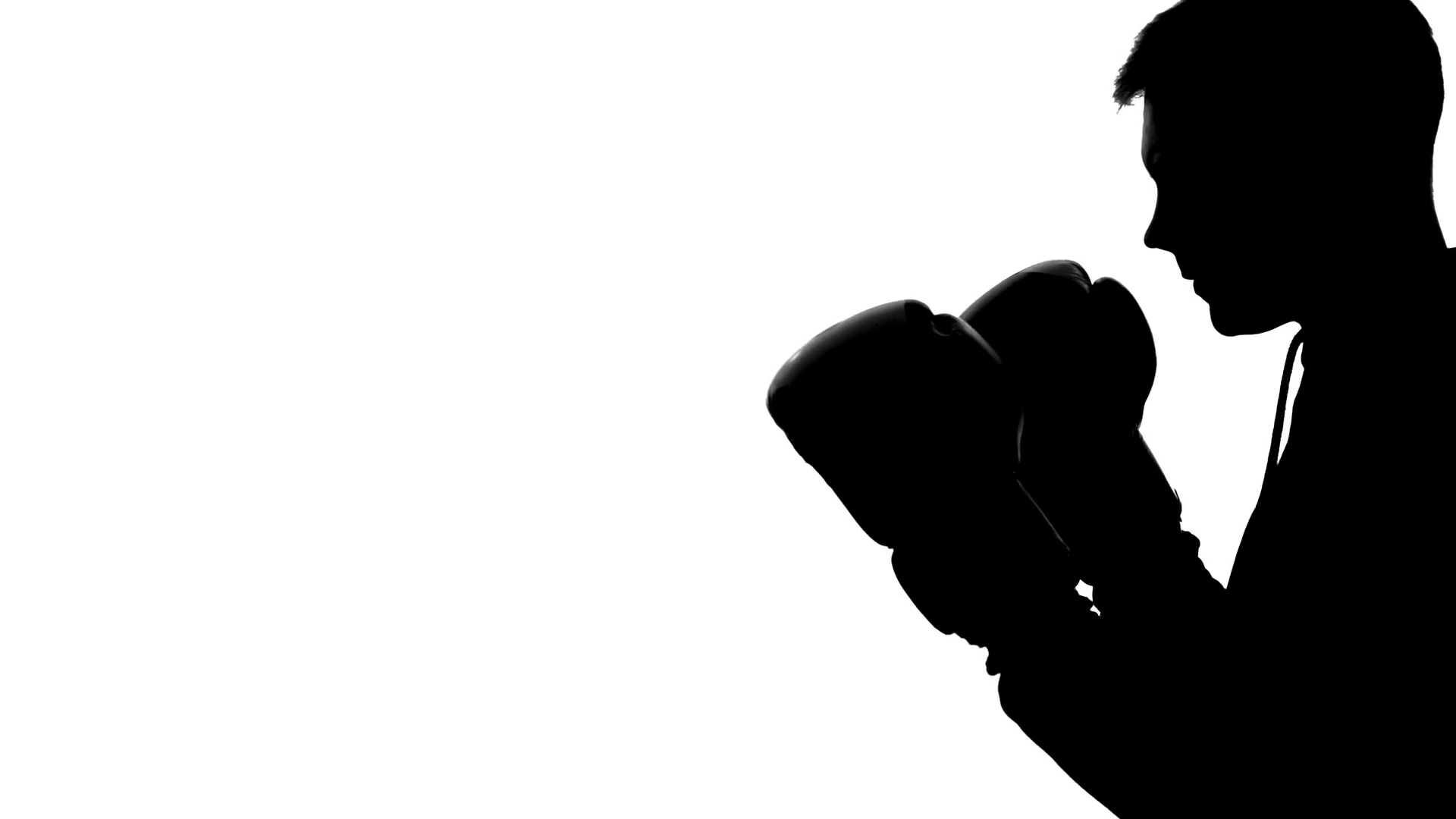 1920x1080 Silhouette Of Athletic Man In Sports Suit Training In Gym, Shadow