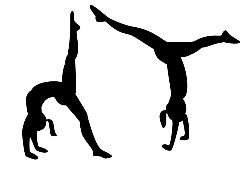 821x576 Gymnastics Silhouettes Images On Silhouette Clip Art