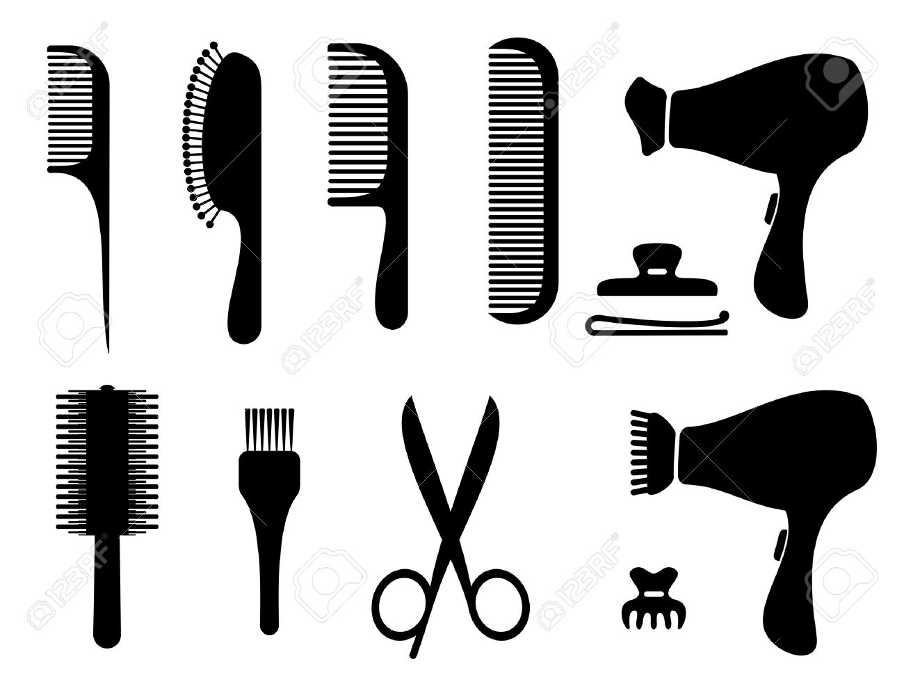 1300x993 Hair Salon Silhouette Clipart