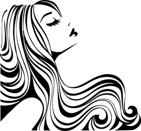 570x529 Hair Salon Decal Hair Stylist Hair Studio Winow Decalshair