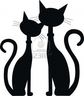 353x401 Pin By Melissa Platter On Cat Paintings Silhouettes