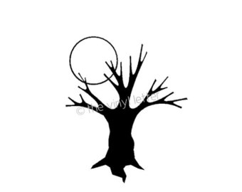 Silhouette Halloween Tree