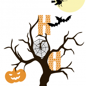 300x300 Dark Blue Black Background Creepy House Silhouette Pretty Red