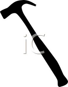233x300 Silhouette Of A Hammer Clip Art Image