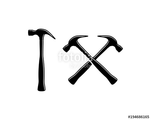 500x400 Various Cross Hammer Mallet Construction Tool Silhouette Logo