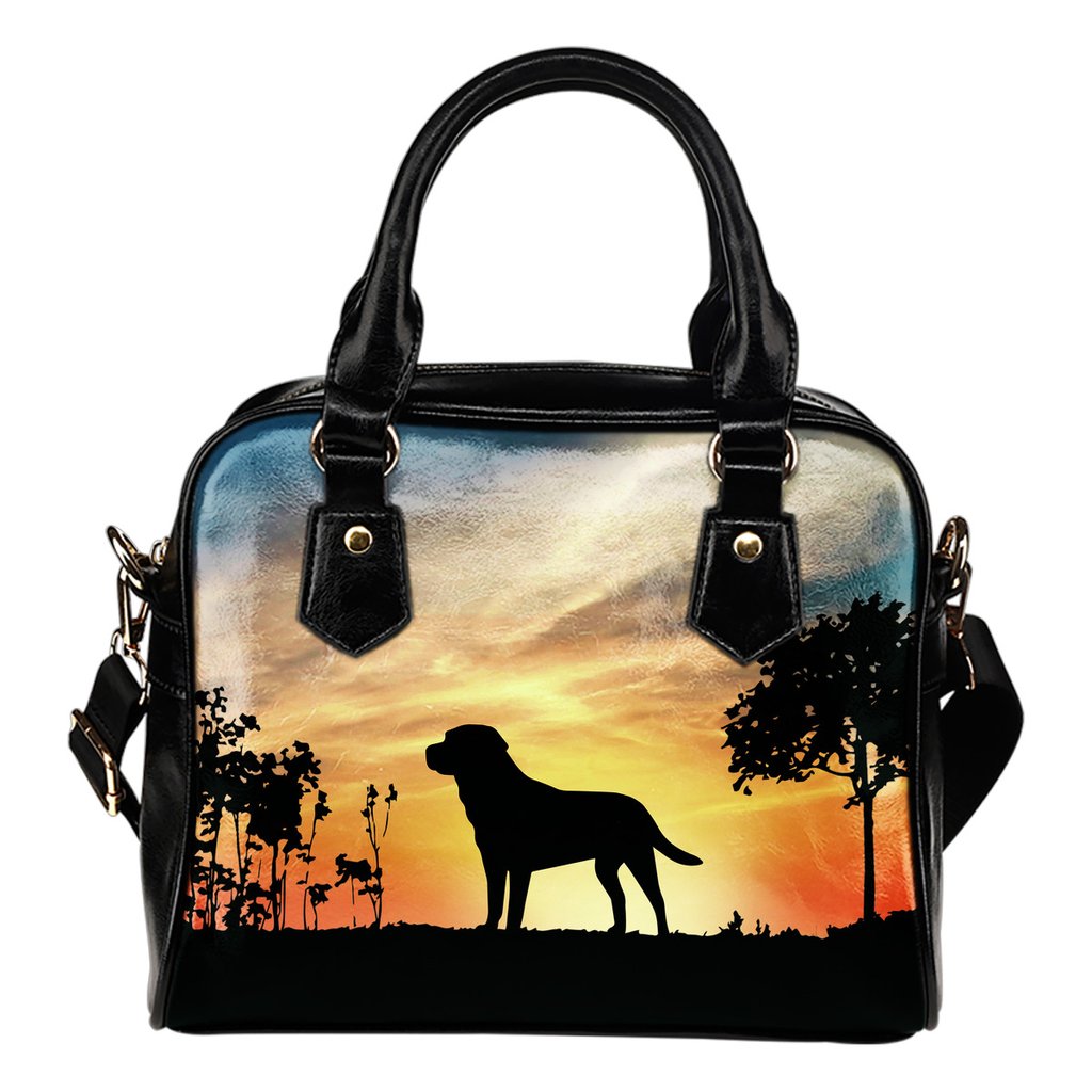 1024x1024 Labrador Sunshine Silhouette Shoulder Handbags Gift For Crush