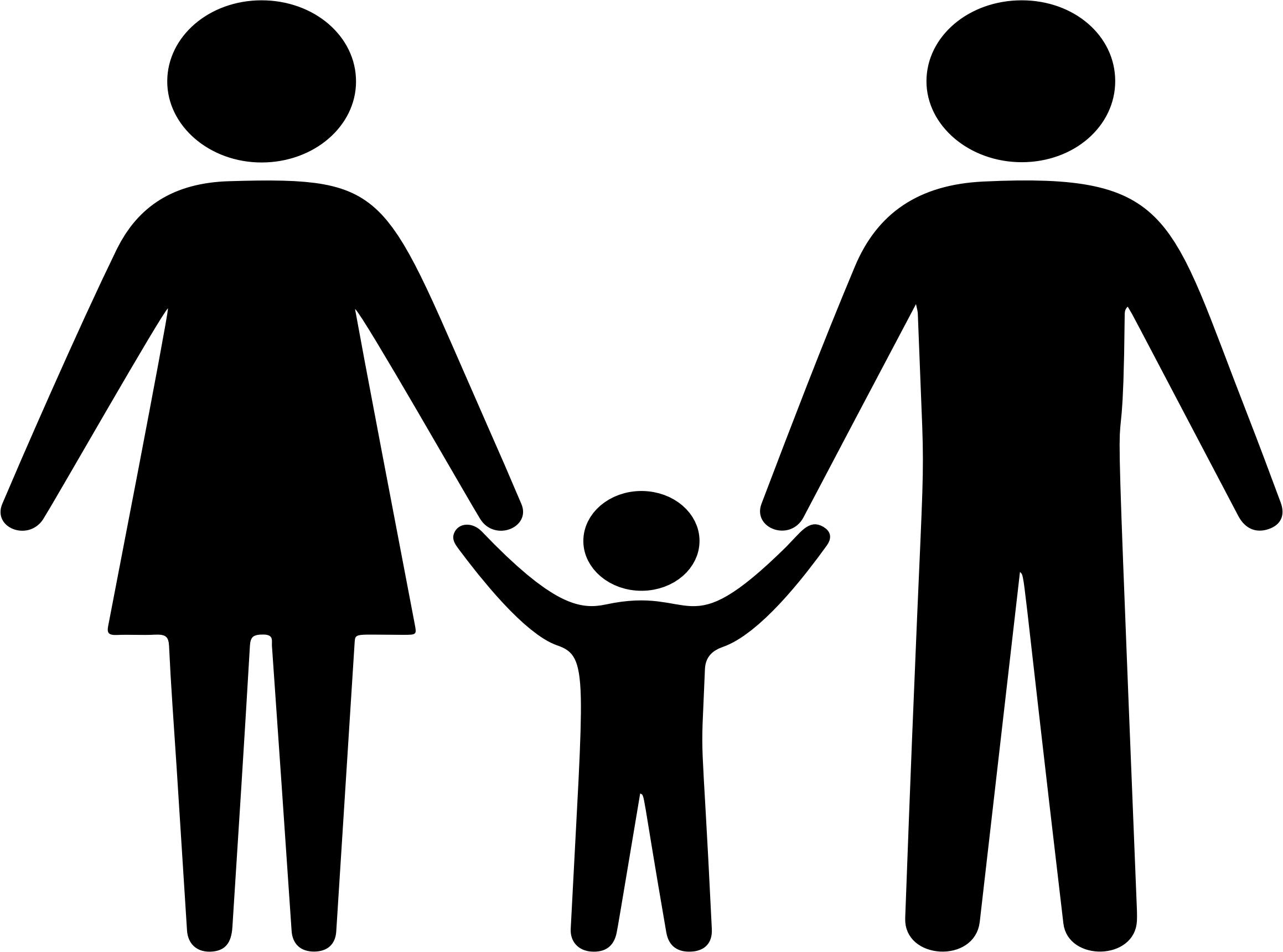 2318x1720 Family Holding Hands Silhouette Icons Png