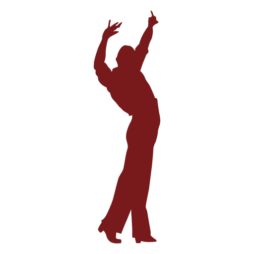 512x512 Flamenco Dancer Man Hands Up Silhouette
