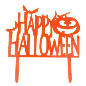 300x300 Happy Halloween Silhouette Acrylic Cake Topper Picks Cake