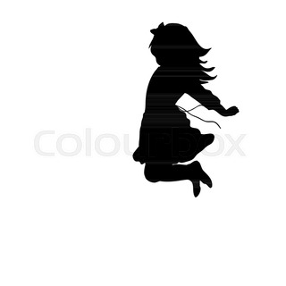 320x320 Happy Silhouette Kids Plying Activity, Art Vector Design Stock