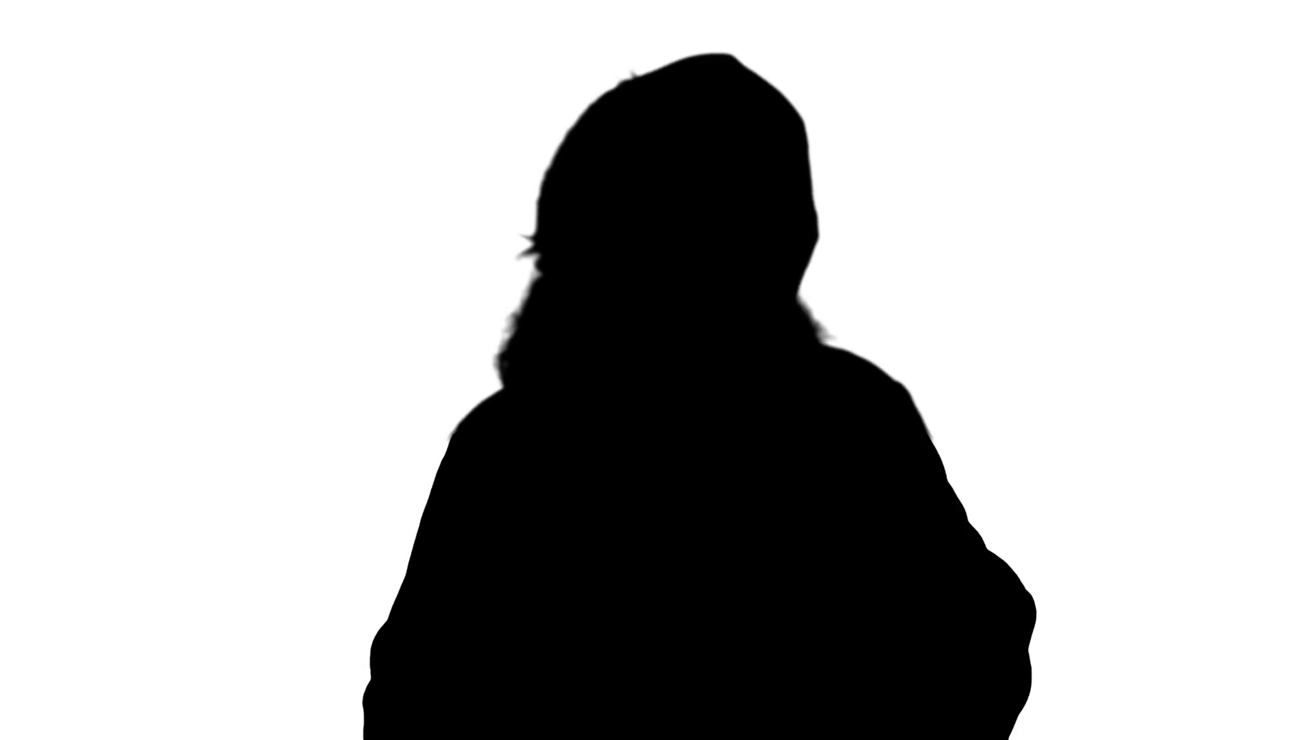 1920x1080 Silhouette Christmas Woman With Santa Claus Dancing Stock Video