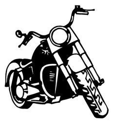 236x256 Motorcycle Silhouette For Emblem. Stock Photography