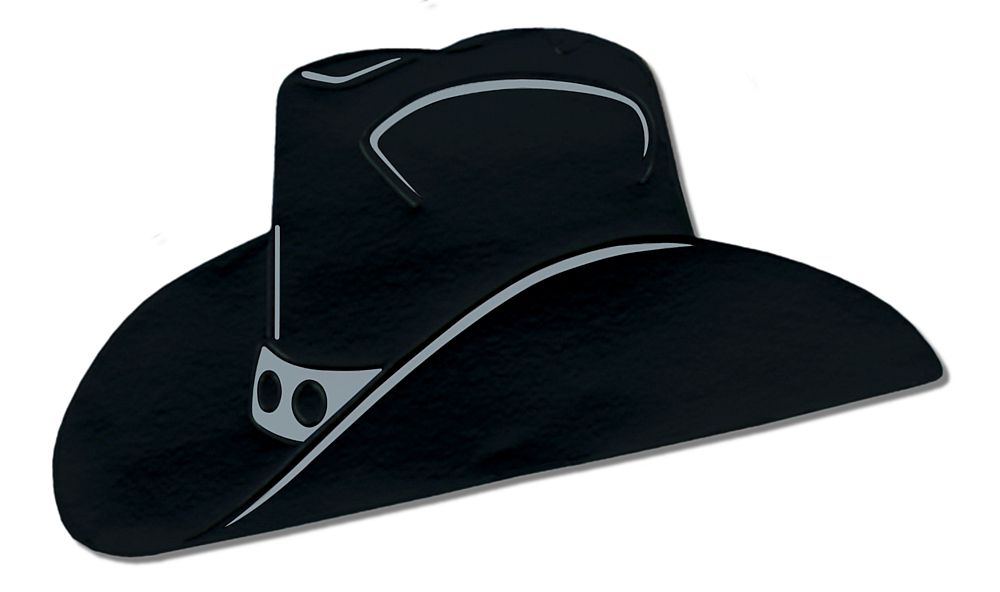 1000x592 Black Foil Cowboy Hat Silhouette 19