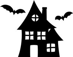 236x185 Halloween Haunted House Die Cut Silhouette Haunted Mansion
