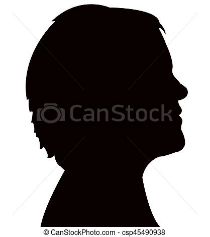 418x470 Woman Head Silhouette Stock Photos