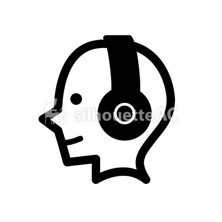 750x750 Free Silhouette Vector Dj, Earphone
