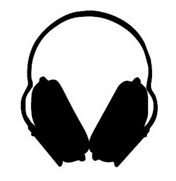 345x356 Casque Noir2 Headphone Silhouette.