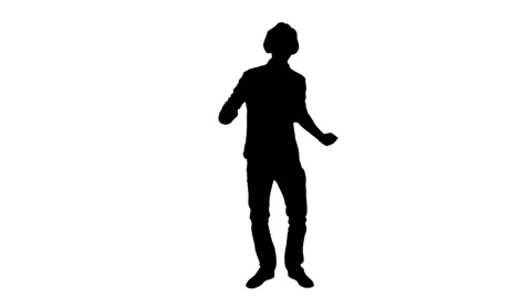480x268 Dancing Man Silhouette With Headphones