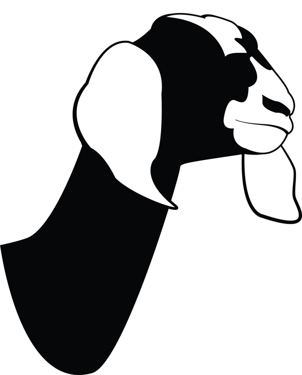 600x745 Goat Head Silhouette
