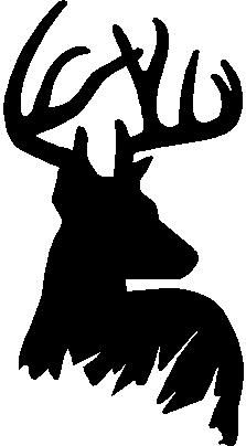 223x404 Deer Head Clipart Black And White