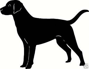 300x233 Lab Labrador Dog Outline Silhouette Decal Sticker Dog Outline