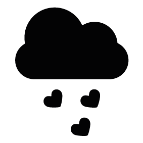 283x283 Raining Hearts Silhouette Silhouette Of Raining Hearts
