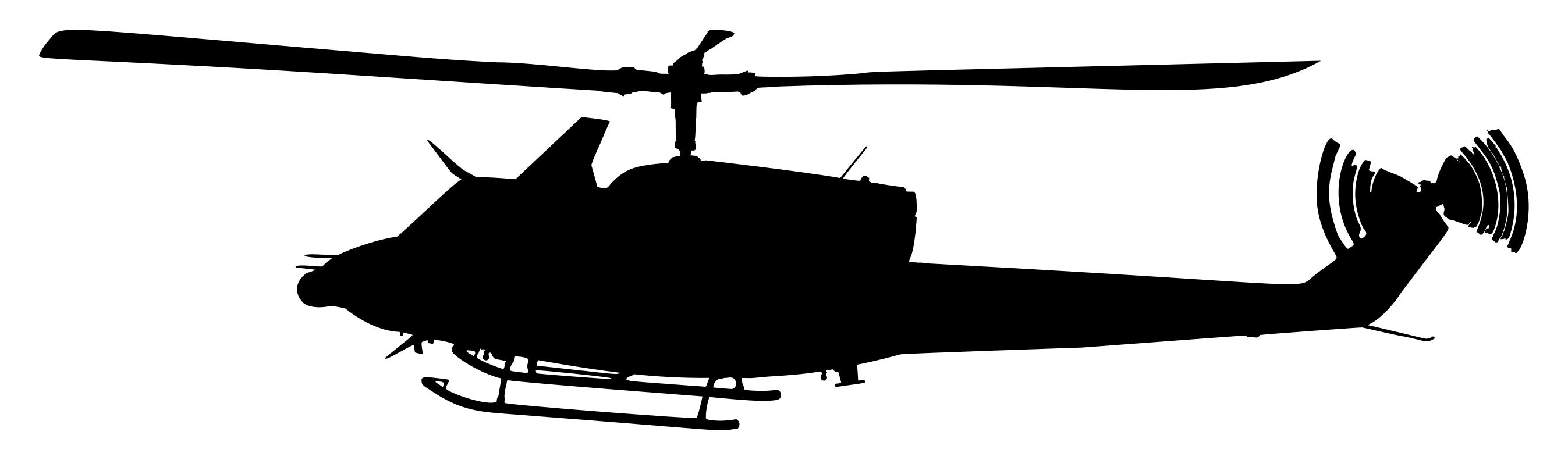 2694x791 Helicopter Silhouette 4 Clipart