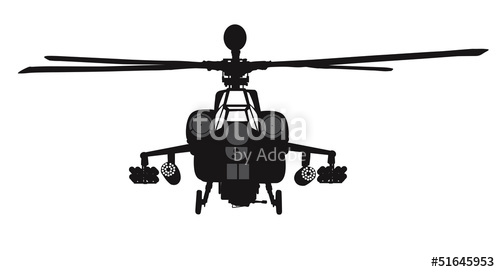 500x272 Military Helicopter Vector Silhouette Stock Image And Royalty