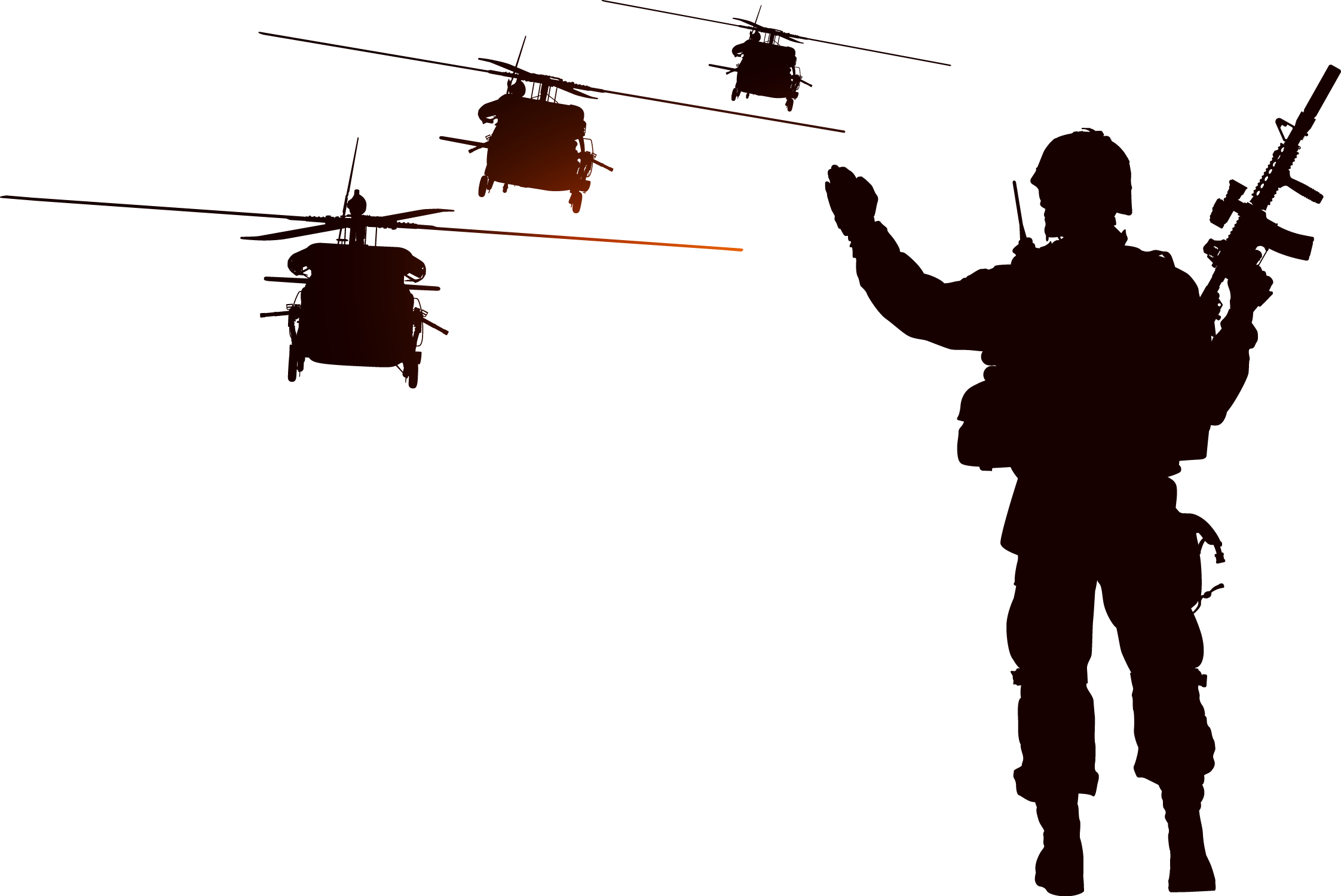 2244x1500 Soldier Silhouette Helicopter Illustration
