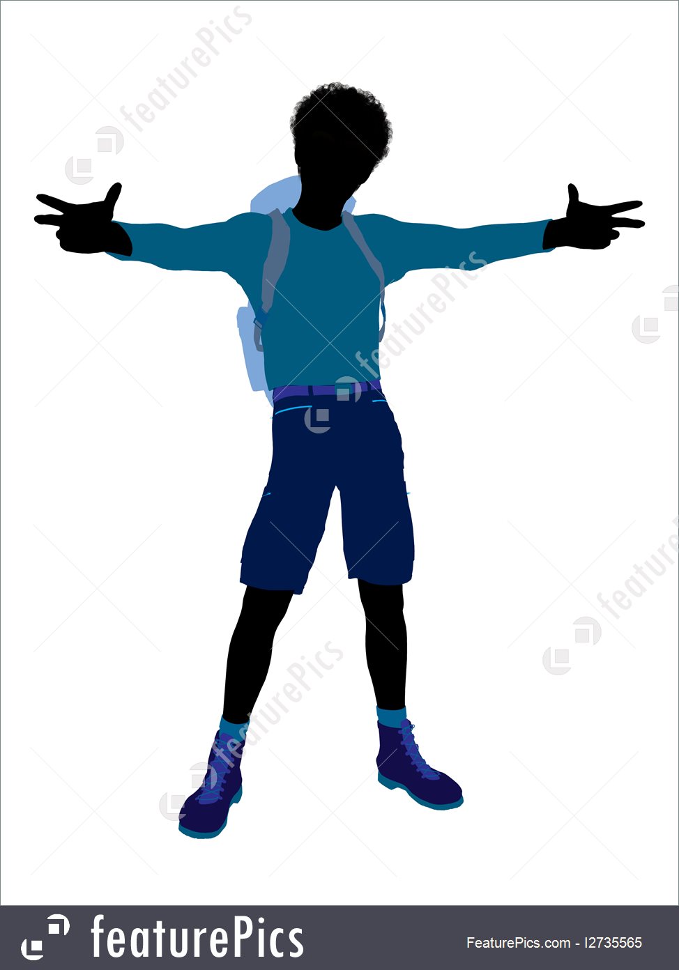 974x1392 Silhouettes And Outlines Teen Hiker Silhouette