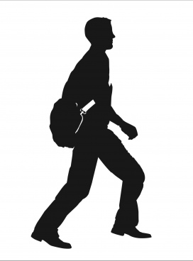 272x368 Walking Movement Of Businessman Silhouette Free Footage In Mp4