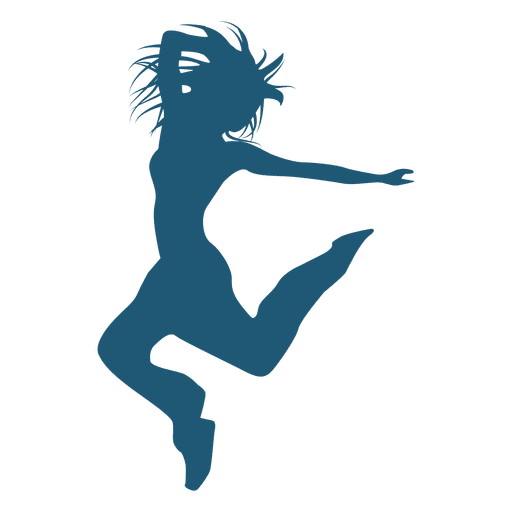 512x512 Hip Hop Dancer Woman Jumping Silhouette