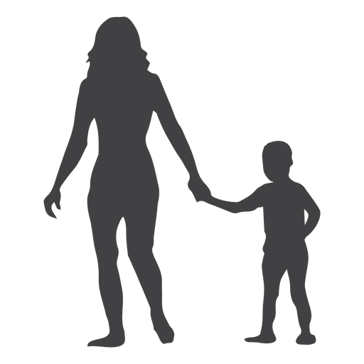 512x512 Mothers Day Silhouette With Child In Hand