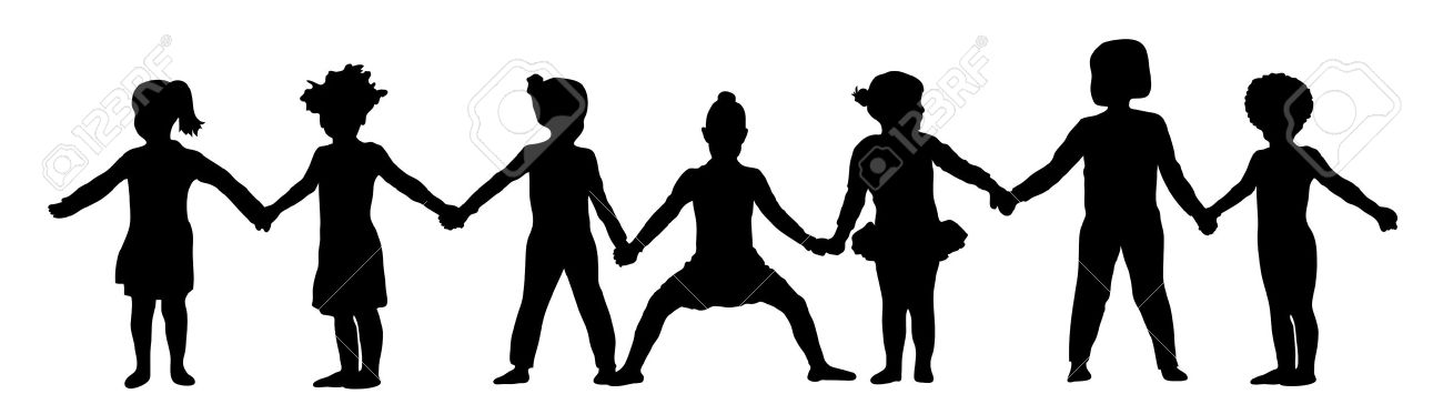 1300x373 Clip Art Of A Couple Holding Hands Silhouette. Silhouette Of Kids