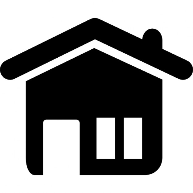 626x626 House With Roof And Chimney Silhouette Icons Free Download