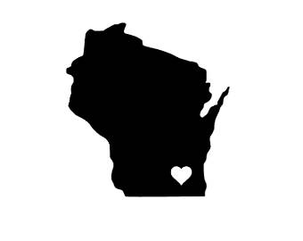 340x270 Wisconsin Home Decal Etsy