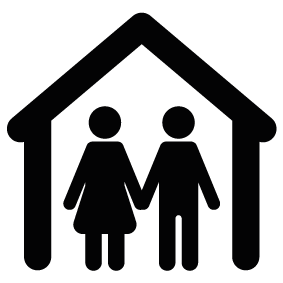 283x283 Couple Home Silhouette Silhouette Of Couple Home