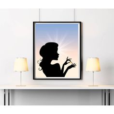 236x236 Skull Woman Silhouette Night Light