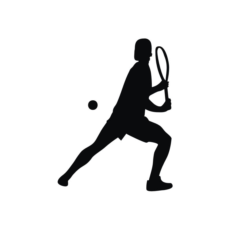800x800 Tennis Wall Stickers Silhouette Home Decor Accessories Sport Wall