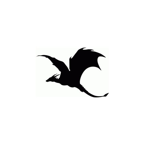 600x600 Soaring Dragon Silhouette Liked On Polyvore Featuring Home