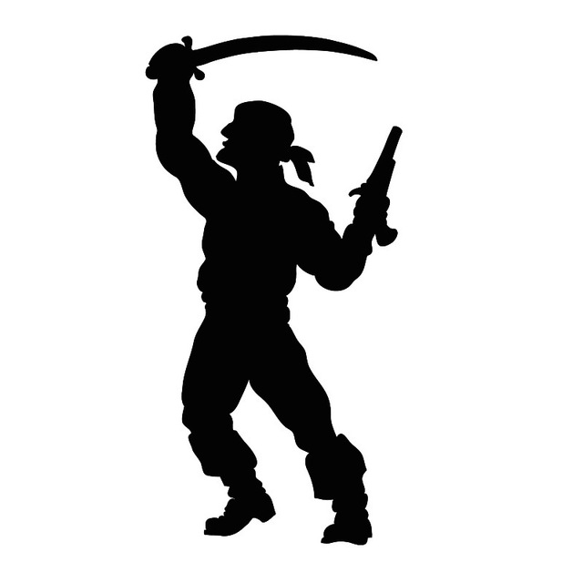 640x640 Keeping Broadsword And Gun Pirate Wall Sticker Boys Bedroom