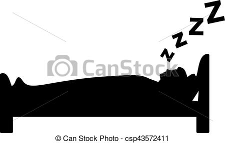 450x287 Homme, Silhouette, Zzz, Lit, Dormir Clipart