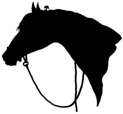 400x368 Horse Head Silhouette Clip Art