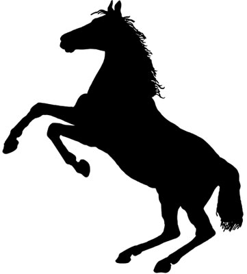 Silhouette Horse Rearing at GetDrawings | Free download